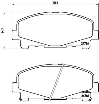 Pastillas de frenos BREMBO P28043