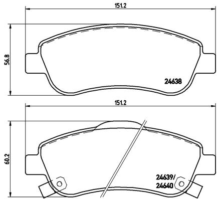 Pastillas de frenos BREMBO P28045