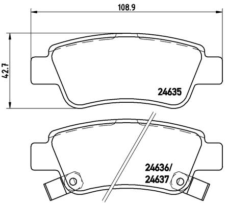 Pastillas de frenos BREMBO P28046