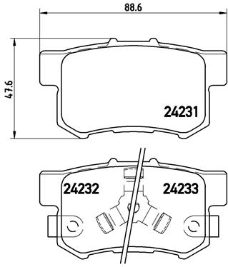 Pastillas de frenos BREMBO P28051