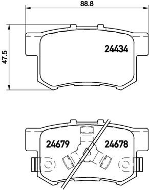 Pastillas de frenos BREMBO P28061