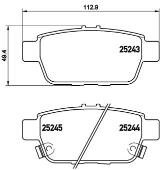 Pastillas de frenos BREMBO P28067