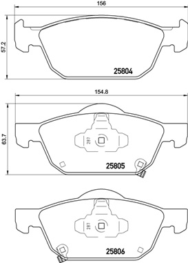 Pastillas de frenos BREMBO P28076