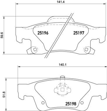 Pastillas de frenos BREMBO P37016