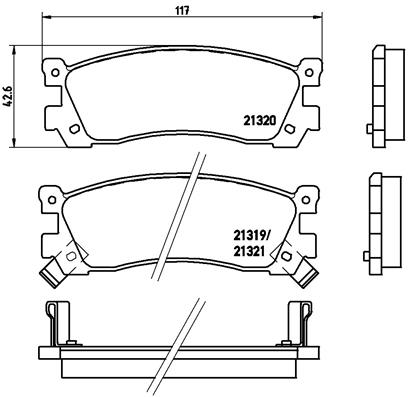 Pastillas de frenos BREMBO P49025