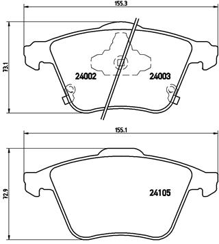 Pastillas de frenos BREMBO P49038