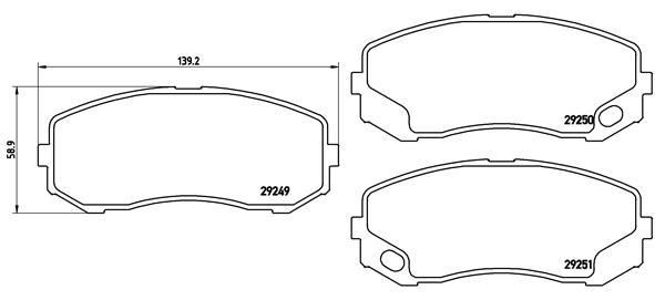 Pastillas de frenos BREMBO P54043