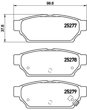 Pastillas de frenos BREMBO P54053