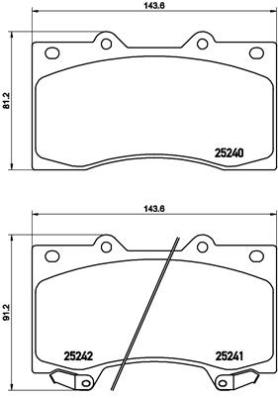 Pastillas de frenos BREMBO P56081