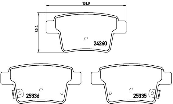 Pastillas de frenos BREMBO P66002