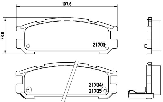 Pastillas de frenos BREMBO P78005