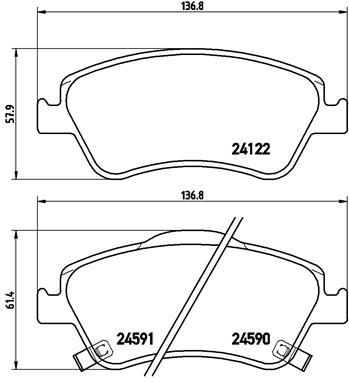 Pastillas de frenos BREMBO P83079