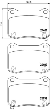 Pastillas de frenos BREMBO P83134