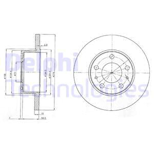 Juego de 2 discos de frenos DELPHI BG3753