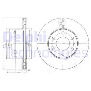 Juego de 2 discos de frenos DELPHI BG4100