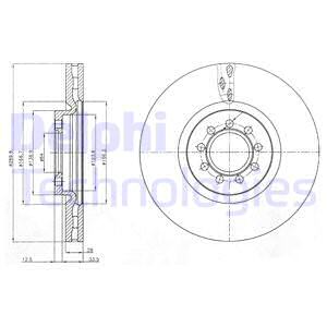 Juego de 2 discos de frenos DELPHI BG4101