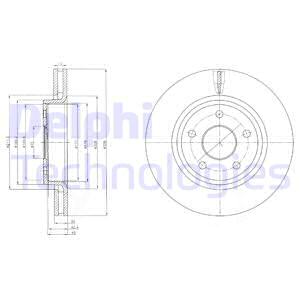 Disco de freno X1 DELPHI BG9058