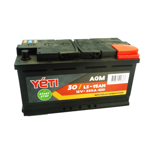 YETI - Batería de coche 12V Start & Stop AGM 80AH 800A L4 (n°31) -  Carter-Cash