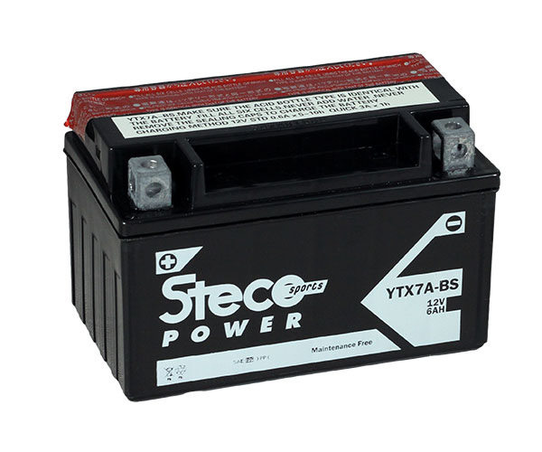 STECO - Batería de moto 12V 6Ah - YTX7A-BS para tu coche al mejor precio