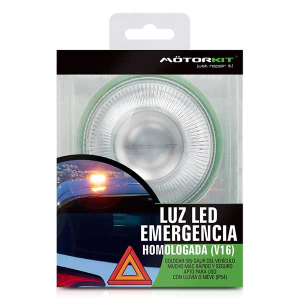 Luz Led de emergencia recargable para coche, linterna V16, luz