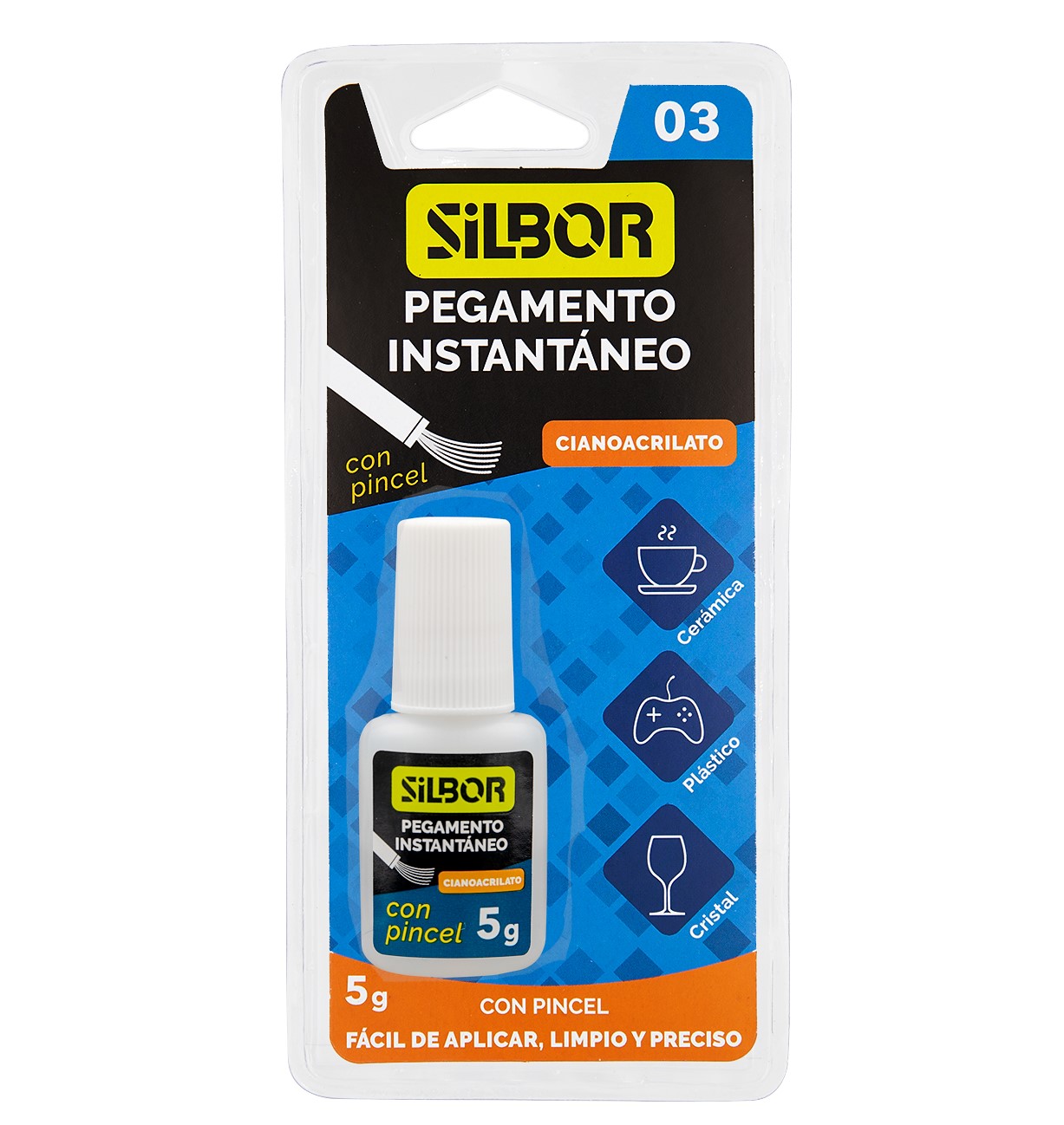 Pegamento instantaneo 3 gramos Silbor-01 para tu coche al mejor precio